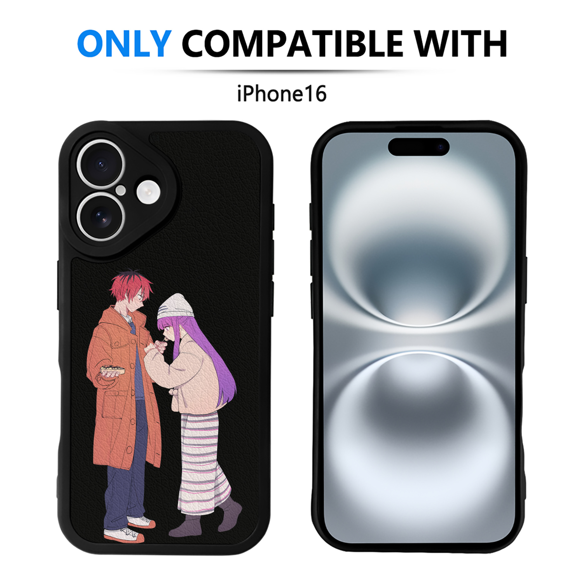 （画像用） 葬送のフリーレン Frieren 【iPhone 16シリーズ対応】シリコンスマホケース（レザー調） 材質：シリコン